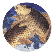 Two Carps, Hokusai Stickers