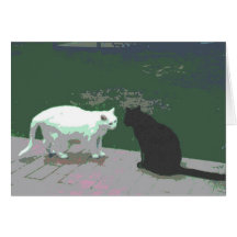 Two Cats Greeting Card