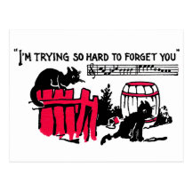Two Cats Have Broken Up Postcards