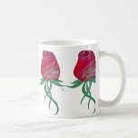 Two Cats in a Rose-White Handle Mug