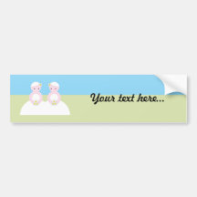 Two caucasian brides bumper stickers
