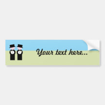 Two caucasian grooms bumper sticker