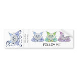 TWO Cheshire Cat Bumper Stickers