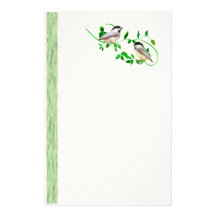 Two Chickadees Stationery Paper