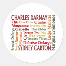 Two Cities Characters Sticker