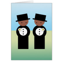 Two colored grooms card