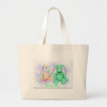 two colourful bunnies(Baby Boy) Bag