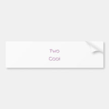 Two Cool Pink Lettering Bumper Stickers