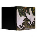 Two Cranes on the Edge of a Pond Vinyl Binder