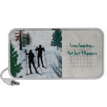 Two Cross Country Skiers Laptop Speakers