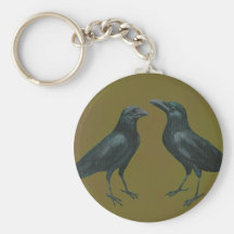 two crows key chain