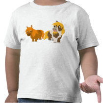 Two Cute Cartoon Ponies Children T-shirt