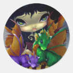 "Two Cute Dragonlings" Sticker stickers