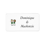 Two Cute Little Brides Personalized Address Label