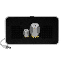 Two Cute Penguins. Cartoon. PC Speakers