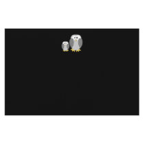 Two Cute Penguins. Cartoon. Stationery Paper