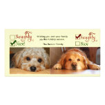 Two dog Christmas card photo template Photo Greeting Card