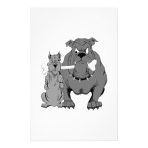 Two Dogs and a Bone Stationery