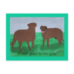 Two dogs, It was good to see you, postcards