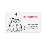 Two Dogs Pet Sitting Business Card business cards