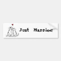 Two Dogs Puppy Love Bumper Stickers
