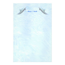 Two Dolphins Customized Stationery