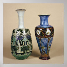 Two Doulton vases by Eliza Simmance, c.1880 Print