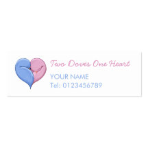 Two Doves One Heart Small Business Card