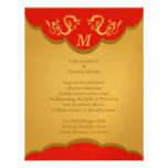 Two Dragons Monogrammed Invitation