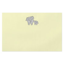 Two Elephants. Cute Adult and Baby Cartoon. Custom Flyer