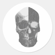 Two Faced Inverted Round Sticker