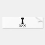 Two Faces or Vase Optical Illusion Bumper Sticker