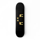 Two Facing Giraffes. Cartoon skateboards