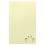 Two Facing Giraffes. Cartoon Stationery Paper