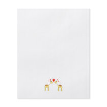 Two Facing Giraffes with Hearts. Cartoon. Personalized Flyer