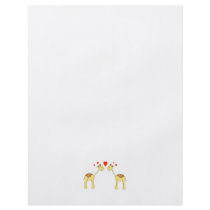 Two Facing Giraffes with Hearts. Cartoon. Flyer