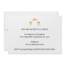 Two Facing Giraffes with Hearts. Cartoon. Personalized Announcement