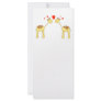 Two Facing Giraffes with Hearts. Cartoon. Rack Card Design