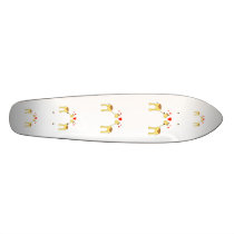 Two Facing Giraffes with Hearts. Cartoon. Custom Skateboard