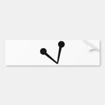 two fixing pins icon bumper stickers