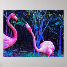 two flamingos poster