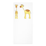 Two Giraffes. Cartoon Rack Cards