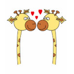 Two Giraffes with Hearts. Cartoon Animals. Custom t-shirts
