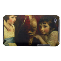 Two Girls, One Playing with a Mask, detail from th casemate cases