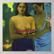 Two Girls, Paul Gauguin Poster
