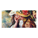 Two Girls Reading In A Garden By Pierre-Auguste Re photo cards
