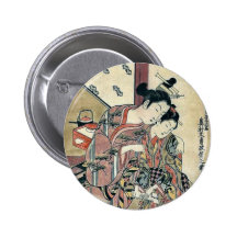 Two girls whispering by Okumura, Masanobu Ukiyoe Pins
