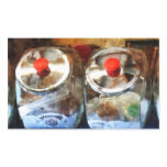 Two Glass Cookie Jars Rectangular Stickers