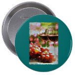 Two Glasses of Wine with Grapes Button