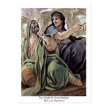 Two Gods In Conversation By Luca Giordano Post Cards